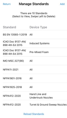 Foam Test App Standards Management